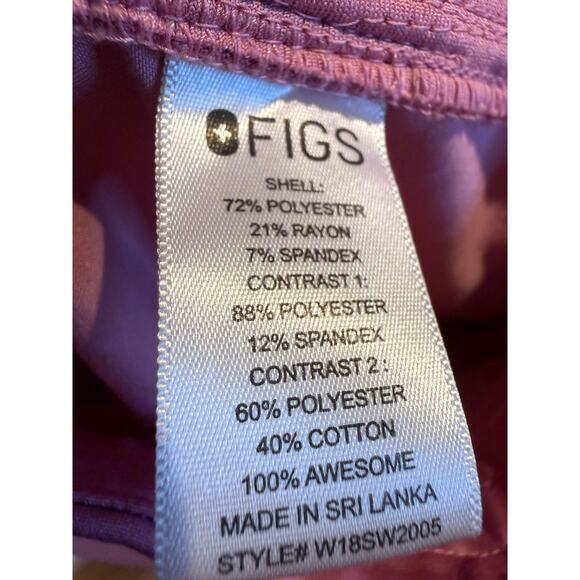 FIGS Technical Collection Scrub Set | Size XXL Top + Pants | Pink Rose - Picture 10 of 10